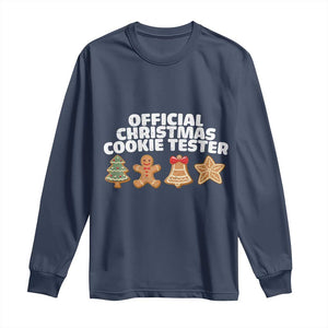 Official Christmas Cookie Tester Long Sleeve Shirt Taster Baking Crew Sibling Matching TS10 Navy Print Your Wear