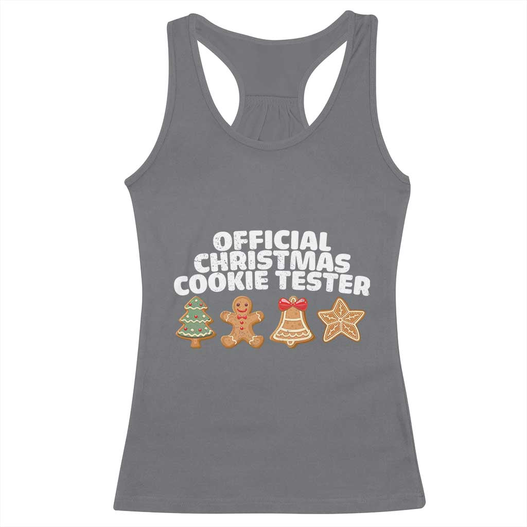 Official Christmas Cookie Tester Racerback Tank Top Taster Baking Crew Sibling Matching TS10 Charcoal Print Your Wear