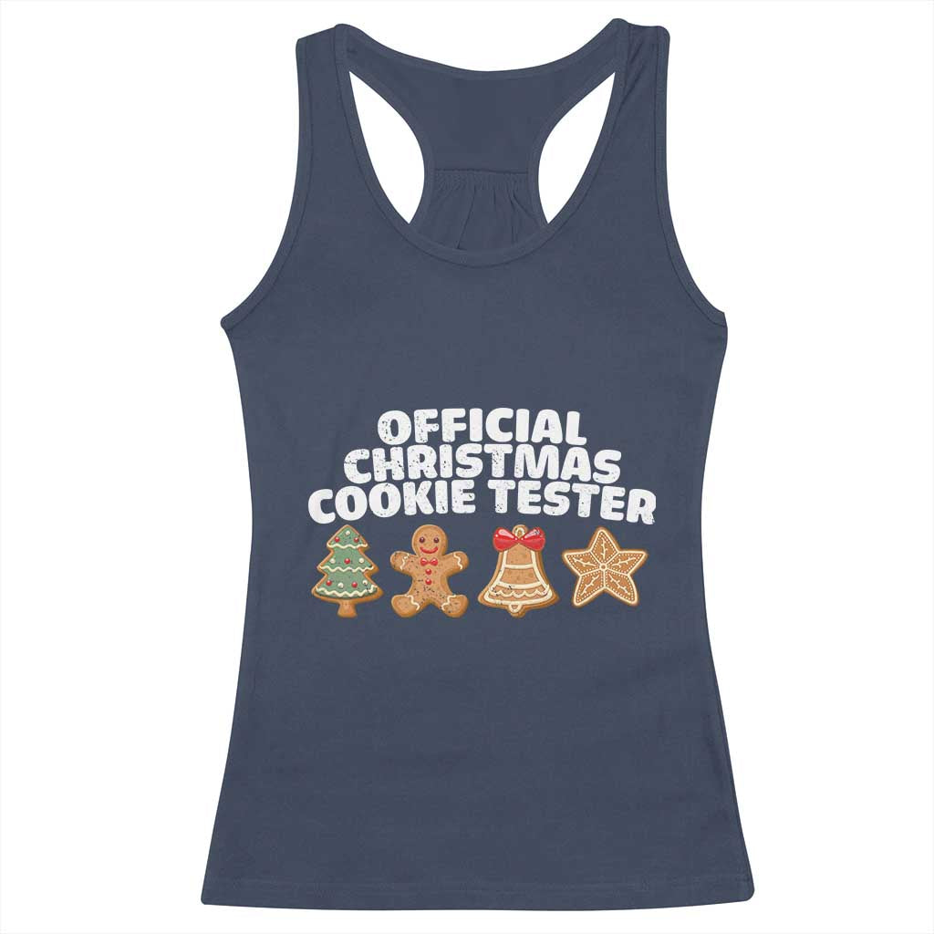 Official Christmas Cookie Tester Racerback Tank Top Taster Baking Crew Sibling Matching TS10 Navy Print Your Wear