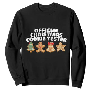 Official Christmas Cookie Tester Sweatshirt Taster Baking Crew Sibling Matching TS10 Black Print Your Wear