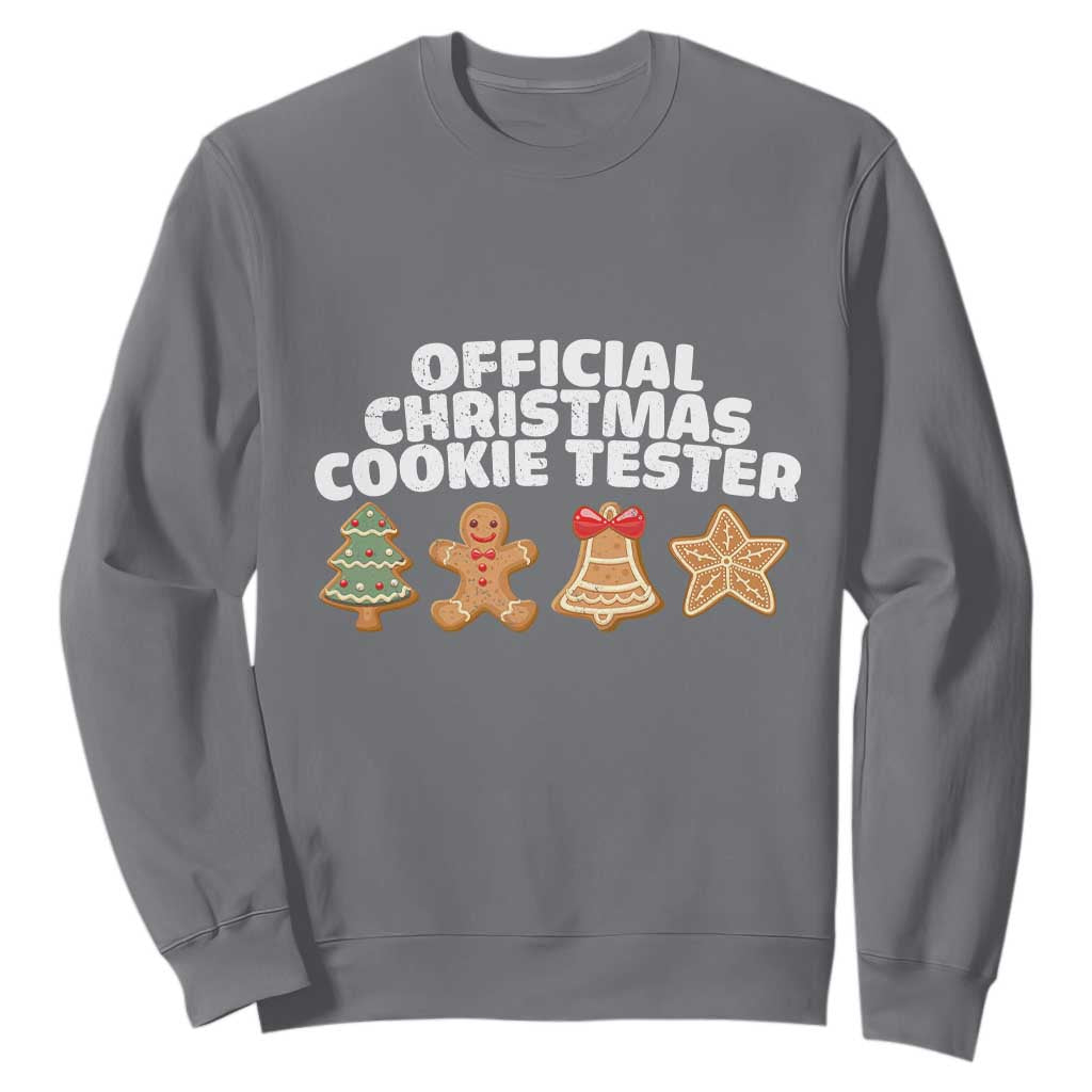 Official Christmas Cookie Tester Sweatshirt Taster Baking Crew Sibling Matching TS10 Charcoal Print Your Wear