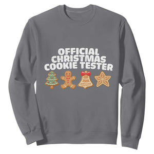 Official Christmas Cookie Tester Sweatshirt Taster Baking Crew Sibling Matching TS10 Charcoal Print Your Wear