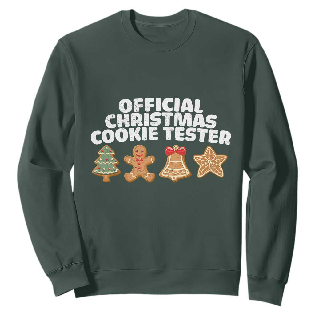 Official Christmas Cookie Tester Sweatshirt Taster Baking Crew Sibling Matching TS10 Dark Forest Green Print Your Wear
