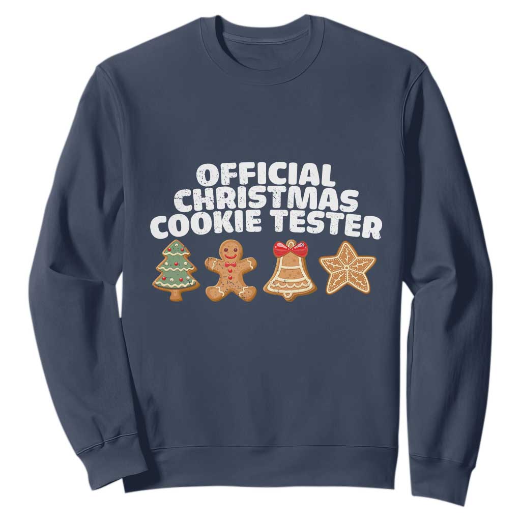 Official Christmas Cookie Tester Sweatshirt Taster Baking Crew Sibling Matching TS10 Navy Print Your Wear