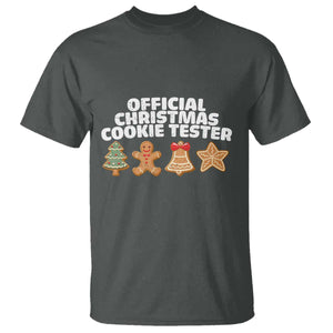Official Christmas Cookie Tester T Shirt Taster Baking Crew Sibling Matching TS10 Dark Heather Print Your Wear