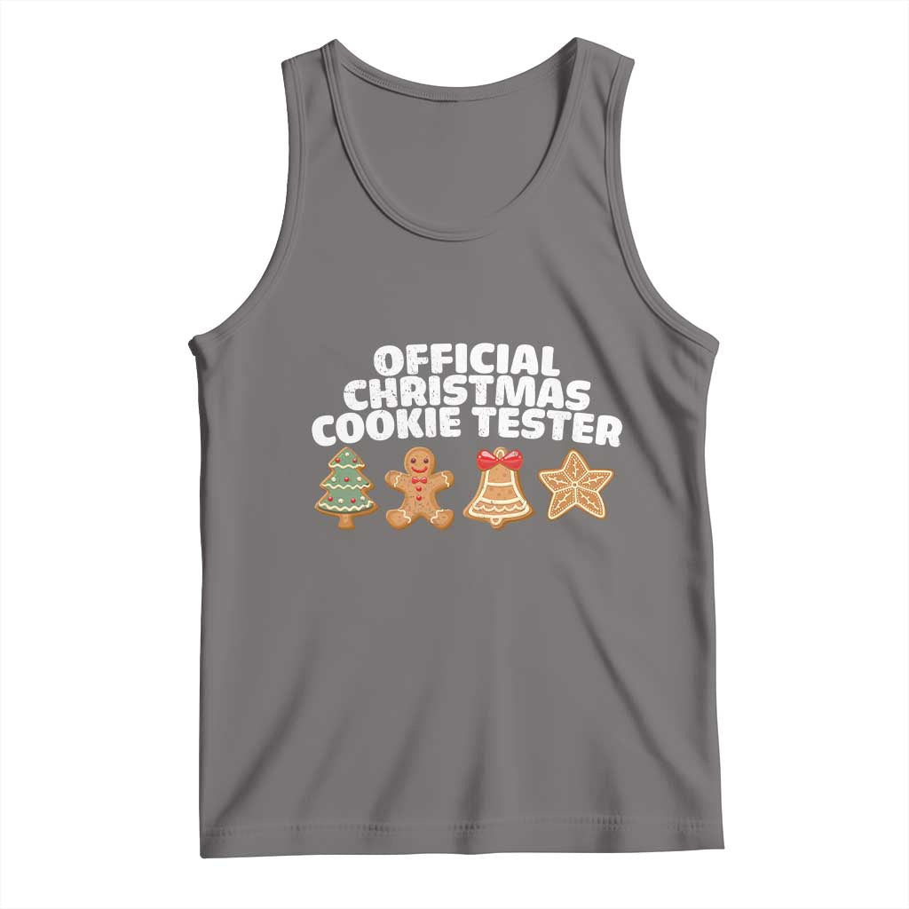 Official Christmas Cookie Tester Tank Top Taster Baking Crew Sibling Matching TS10 Deep Heather Print Your Wear
