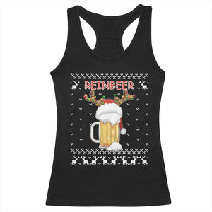 Christmas Couple Matching Racerback Tank Top Funny Winedeer Reinbeer Matching Ugly Sweaters Beer TS10 Black Print Your Wear