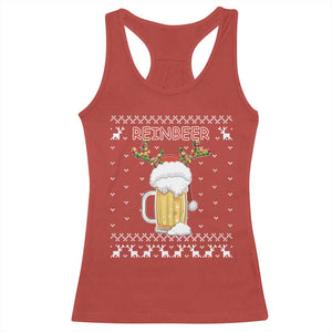 Christmas Couple Matching Racerback Tank Top Funny Winedeer Reinbeer Matching Ugly Sweaters Beer TS10 Red Print Your Wear