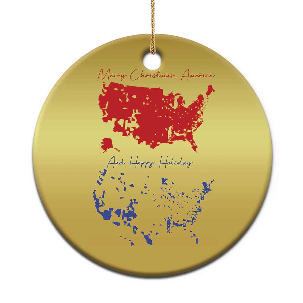 Funny Trump Christmas Ornament 2024 Electoral Map Merry Christmas America Happy Holiday TS10 Print Your Wear