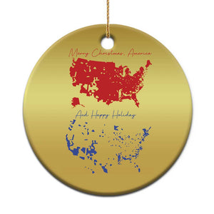 Funny Trump Christmas Ornament 2024 Electoral Map Merry Christmas America Happy Holiday TS10 Print Your Wear