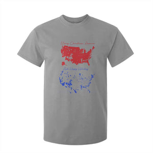 Funny Christmas Trump T Shirt For Kid 2024 Electoral Map Merry Christmas America Happy Holiday TS10 Sport Gray Print Your Wear