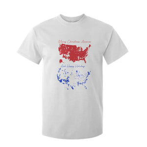 Funny Christmas Trump T Shirt For Kid 2024 Electoral Map Merry Christmas America Happy Holiday TS10 White Print Your Wear