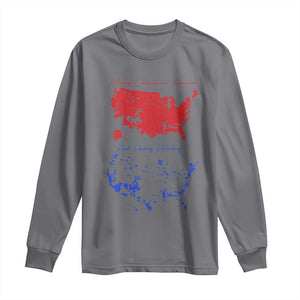 Funny Christmas Trump Long Sleeve Shirt 2024 Electoral Map Merry Christmas America Happy Holiday TS10 Charcoal Print Your Wear