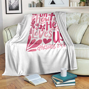 Oh how He Loves Us Throw Blanket Boho Christian Valentine TS10 Print Your Wear