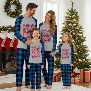 Oh how He Loves Us Plaid Pajama Set Boho Christian Valentine TS10 Blue Plaid Print Your Wear