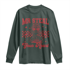 Mr Steal Your Heart Long Sleeve Shirt Cute Cupid Youth Boys Baby Boy Valentine Toddler TS10 Dark Forest Green Print Your Wear