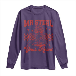 Mr Steal Your Heart Long Sleeve Shirt Cute Cupid Youth Boys Baby Boy Valentine Toddler TS10 Purple Print Your Wear