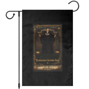 Tarot Card RBG Garden Flag When Injustice Becomes Law Resistance Becomes Duty TS10 Black Print Your Wear