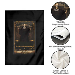 Tarot Card RBG Garden Flag When Injustice Becomes Law Resistance Becomes Duty TS10 Print Your Wear