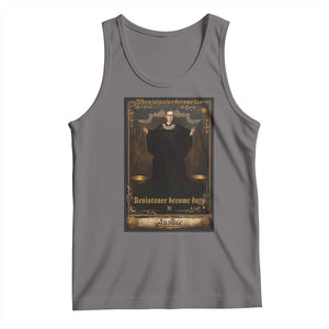 Tarot Card RBG Tank Top When Injustice Becomes Law Resistance Becomes Duty TS10 Deep Heather Print Your Wear
