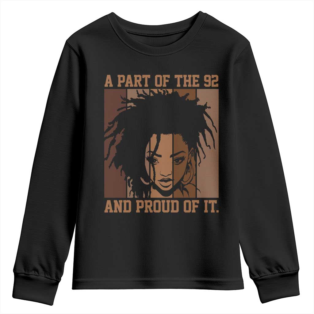 92 Percent Black Woman Power Youth Sweatshirt A Part Of The 92% And Proud Of It TS10 Black Print Your Wear