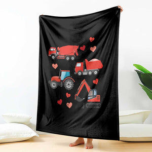 Excavator Construction Throw Blanket Car Tractor Truck Lovers TS10 Print Your Wear
