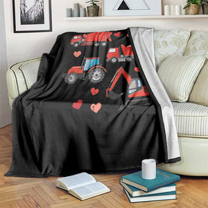 Excavator Construction Throw Blanket Car Tractor Truck Lovers TS10 Print Your Wear