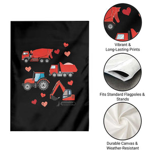 Excavator Construction Garden Flag Car Tractor Truck Lovers TS10 Print Your Wear