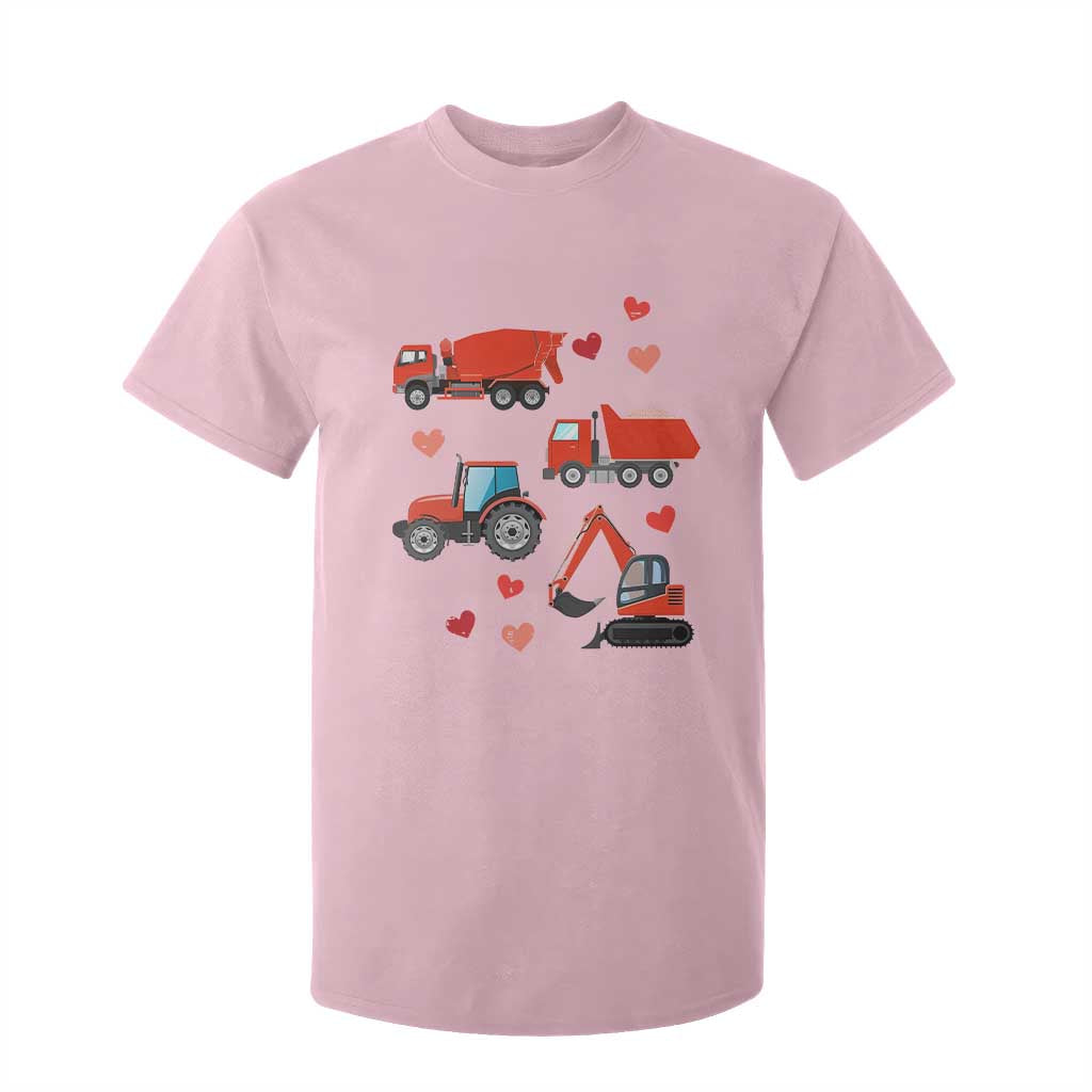 Excavator Construction T Shirt For Kid Car Tractor Truck Lovers TS10 Light Pink Print Your Wear
