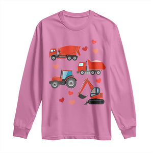 Excavator Construction Long Sleeve Shirt Car Tractor Truck Lovers TS10 Azalea Print Your Wear