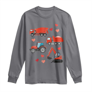 Excavator Construction Long Sleeve Shirt Car Tractor Truck Lovers TS10 Charcoal Print Your Wear