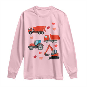 Excavator Construction Long Sleeve Shirt Car Tractor Truck Lovers TS10 Light Pink Print Your Wear