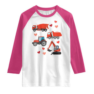 Excavator Construction Raglan Shirt Car Tractor Truck Lovers TS10 White Heliconia Print Your Wear