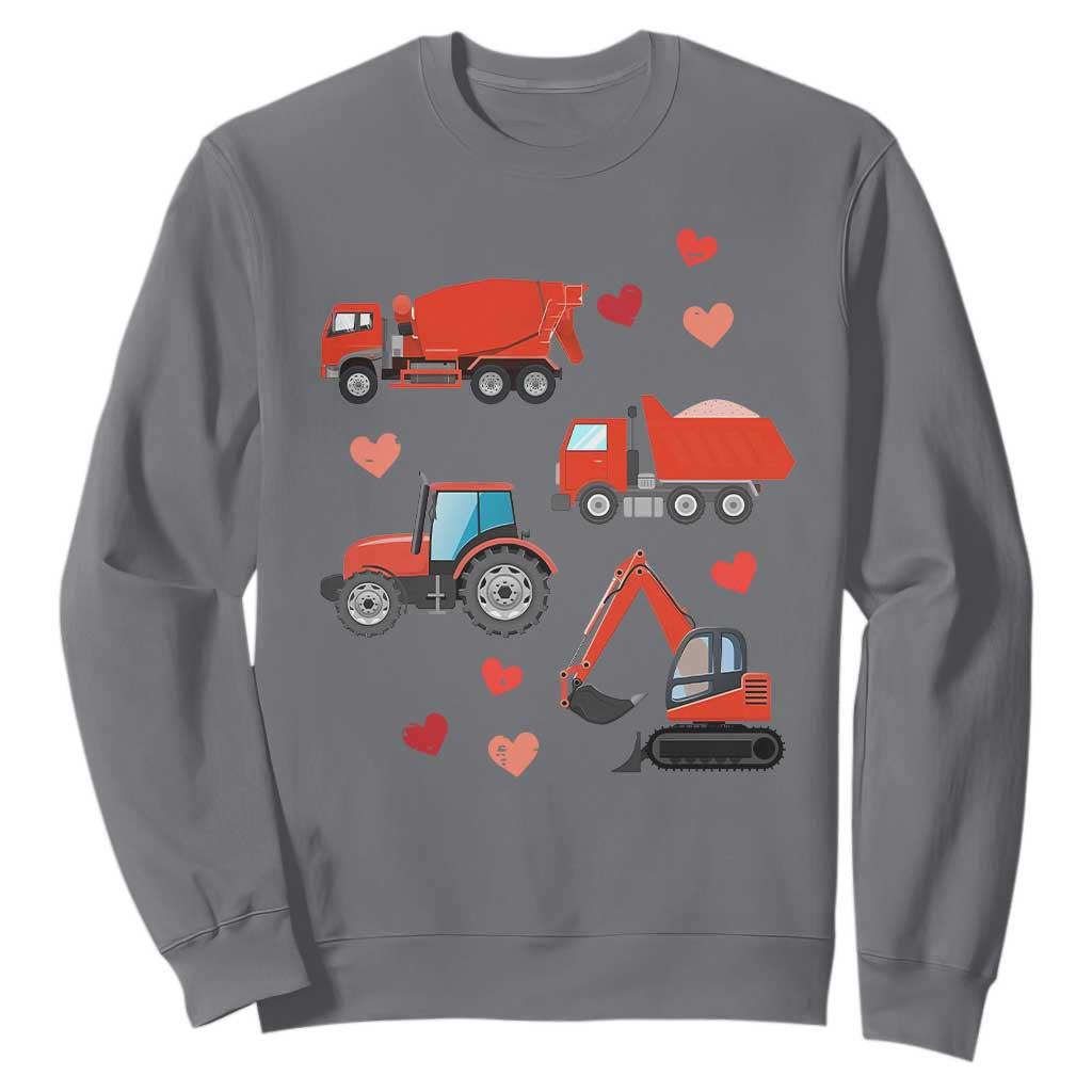 Excavator Construction Sweatshirt Car Tractor Truck Lovers TS10 Charcoal Print Your Wear