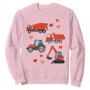 Excavator Construction Sweatshirt Car Tractor Truck Lovers TS10 Light Pink Print Your Wear