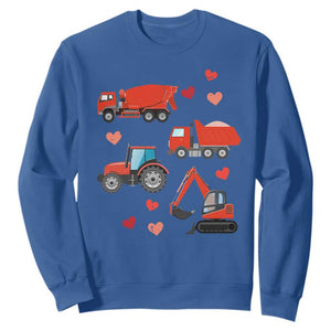 Excavator Construction Sweatshirt Car Tractor Truck Lovers TS10 Royal Blue Print Your Wear