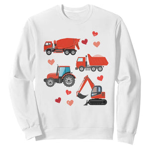 Excavator Construction Sweatshirt Car Tractor Truck Lovers TS10 White Print Your Wear