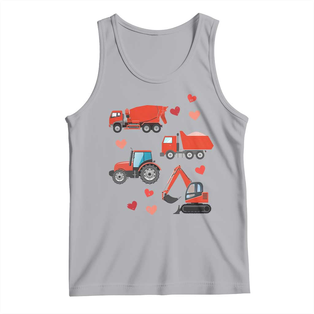 Excavator Construction Tank Top Car Tractor Truck Lovers TS10 Athletic Heather Print Your Wear