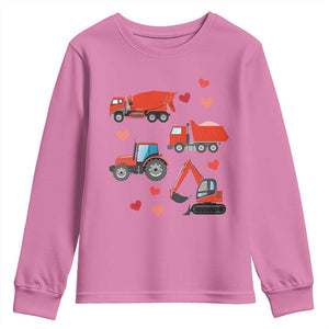 Excavator Construction Youth Sweatshirt Car Tractor Truck Lovers TS10 Azalea Print Your Wear