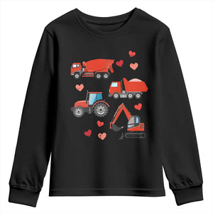 Excavator Construction Youth Sweatshirt Car Tractor Truck Lovers TS10 Black Print Your Wear