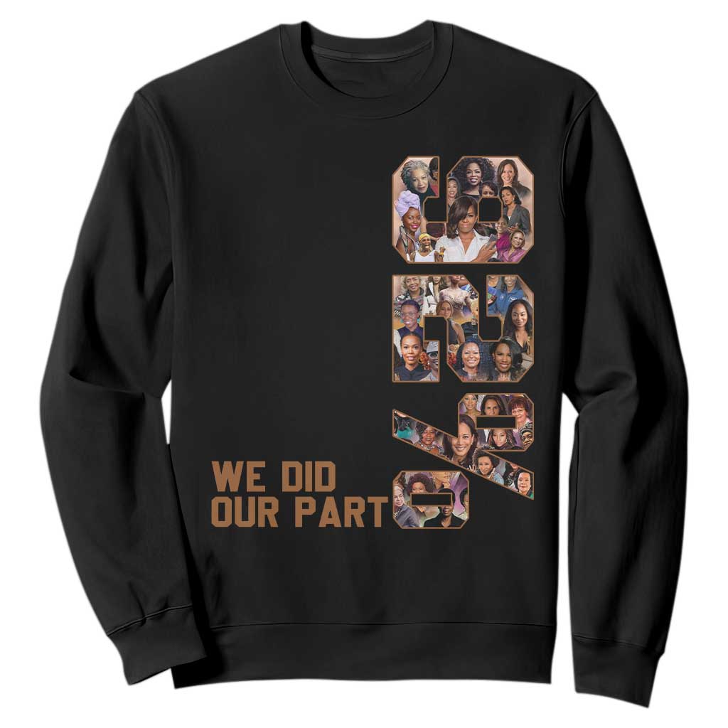 92 Percent Black Woman Power Sweatshirt 92 Percent Melanin Girls TS10 Black Print Your Wear
