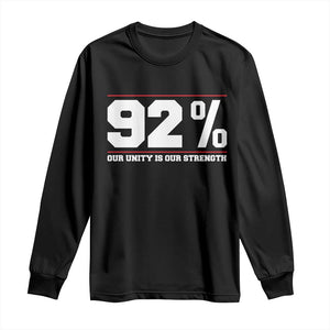 92 Percent Black Woman Power Long Sleeve Shirt 92% Our Unity Is Our Strength TS10 Black Print Your Wear