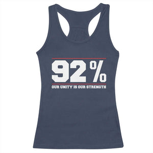 92 Percent Black Woman Power Racerback Tank Top 92% Our Unity Is Our Strength TS10 Navy Print Your Wear
