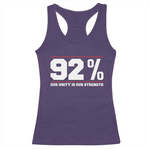 92 Percent Black Woman Power Racerback Tank Top 92% Our Unity Is Our Strength TS10 Purple Print Your Wear
