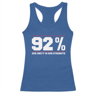 92 Percent Black Woman Power Racerback Tank Top 92% Our Unity Is Our Strength TS10 Royal Blue Print Your Wear