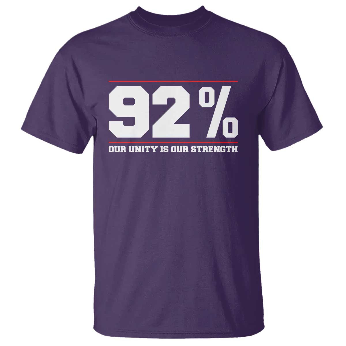 92 Percent Black Woman Power T Shirt 92% Our Unity Is Our Strength TS10 Purple Print Your Wear