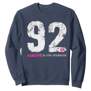 The 92% Black Women Power Sweatshirt Black History Month TS10 Navy Print Your Wear