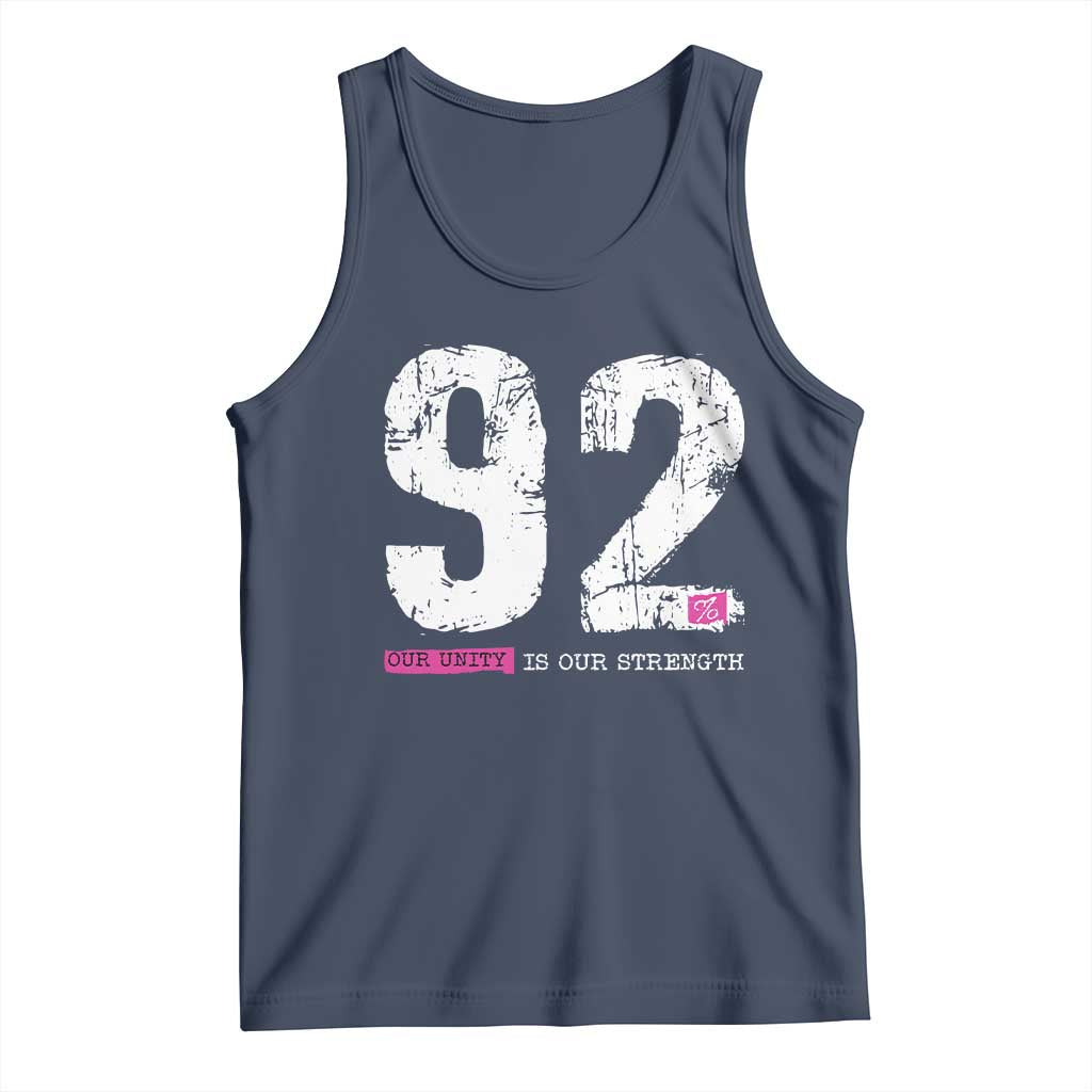 The 92% Black Women Power Tank Top Black History Month TS10 Navy Print Your Wear