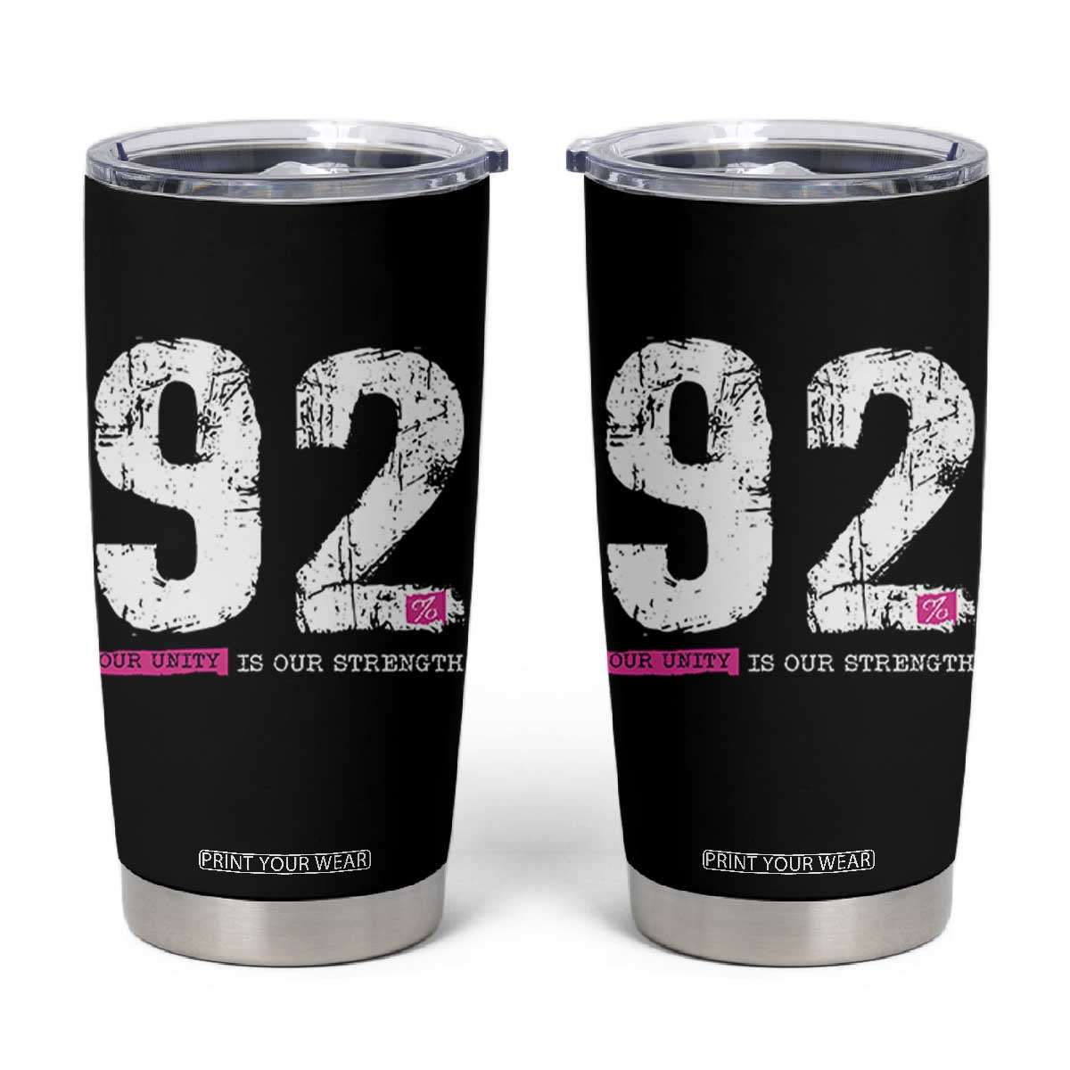The 92% Black Women Power Tumbler Cup Black History Month TS10 Black Print Your Wear