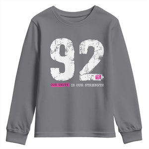 The 92% Black Women Power Youth Sweatshirt Black History Month TS10 Charcoal Print Your Wear